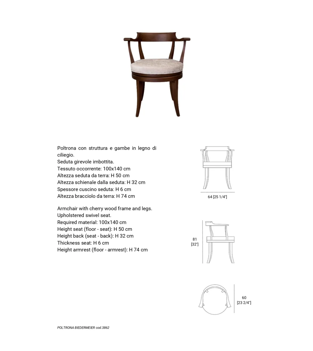 Sillón Biedermeier - Morelato