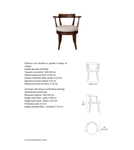 Morelato - Biedermeier Armchair