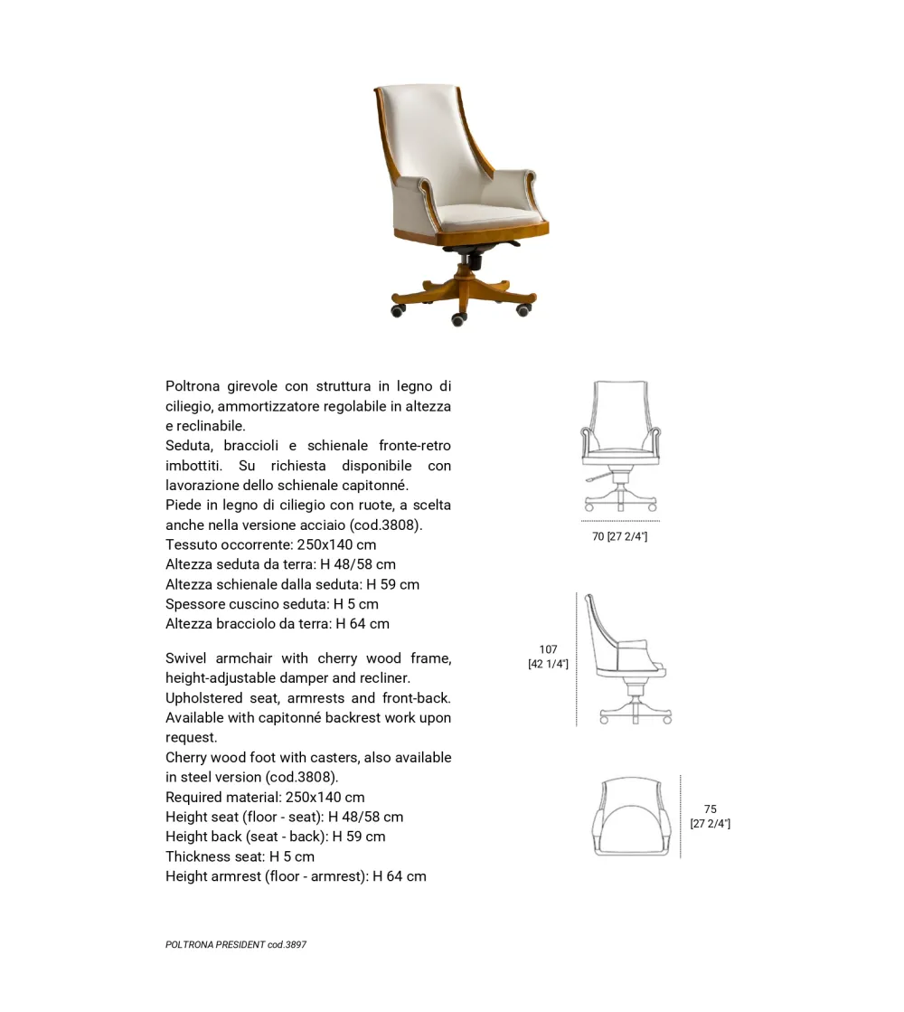 Morelato - President Armchair