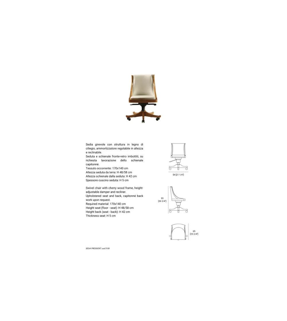 Chaise President - Morelato