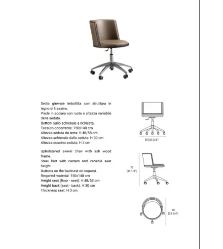 Chaise Pivotante Carambola - Morelato