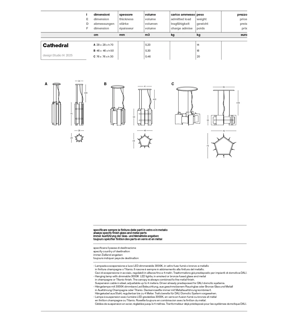 Tonelli Design - Cathedral Suspension...