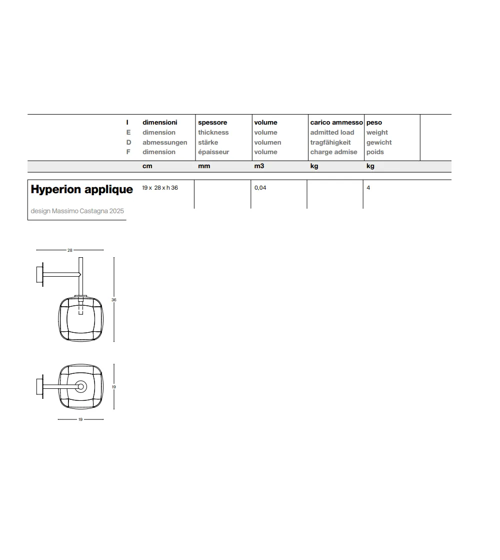 Applique Hyperion - Tonelli Design