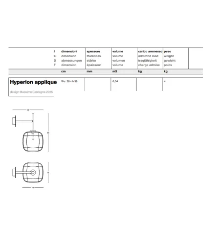 Lámpara de Pared Hyperion - Tonelli Design
