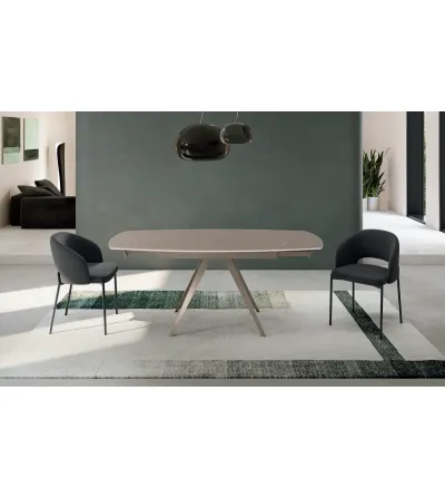 Tavolo Allungabile in Vetro Kyoto 120 - Stones 2