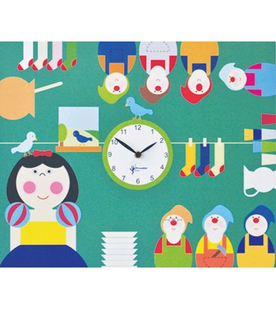 Reloj de pared para niños Blancanieves Pirondini Italia