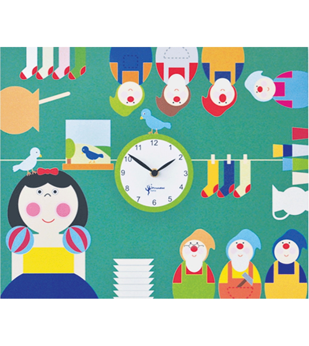 Reloj de pared para niños Blancanieves Pirondini Italia