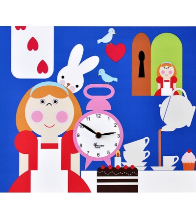 Kinderuhr Alice im Wunderland Pirondini Italien