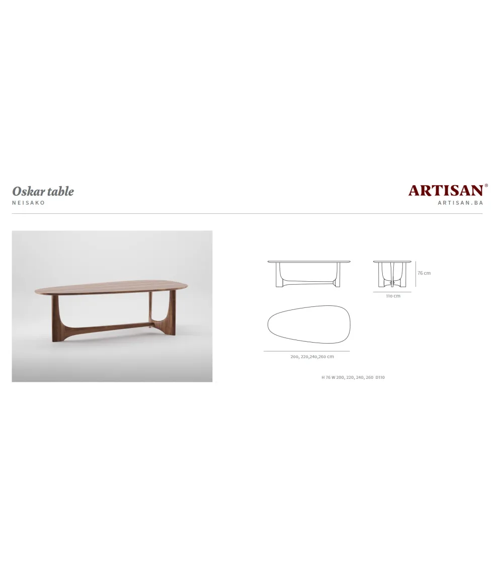 Tavolo Oskar - Artisan