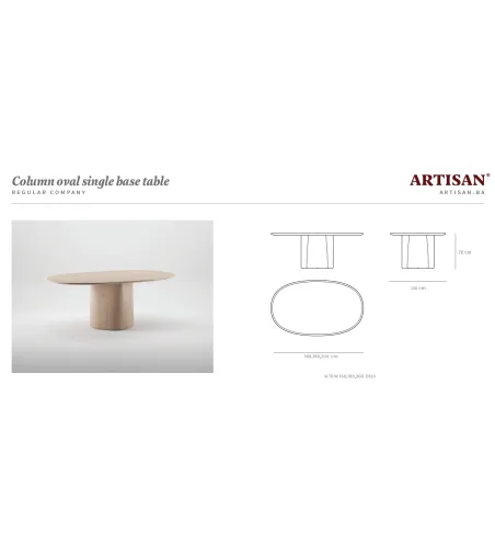 Tavolo Column Ovale - Artisan
