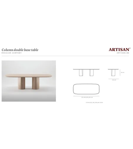 Table Ovale Column Double - Artisan