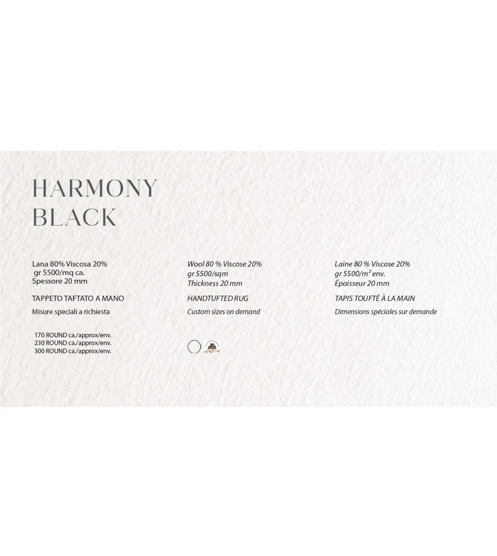 Alfombra Harmony Black - Sitap