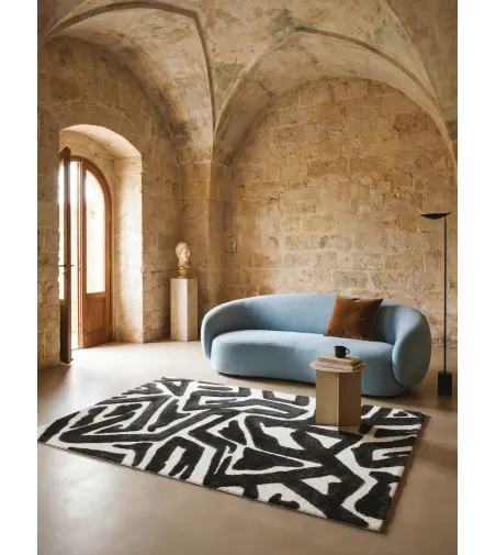 Sitap - Venere Black and White Carpet