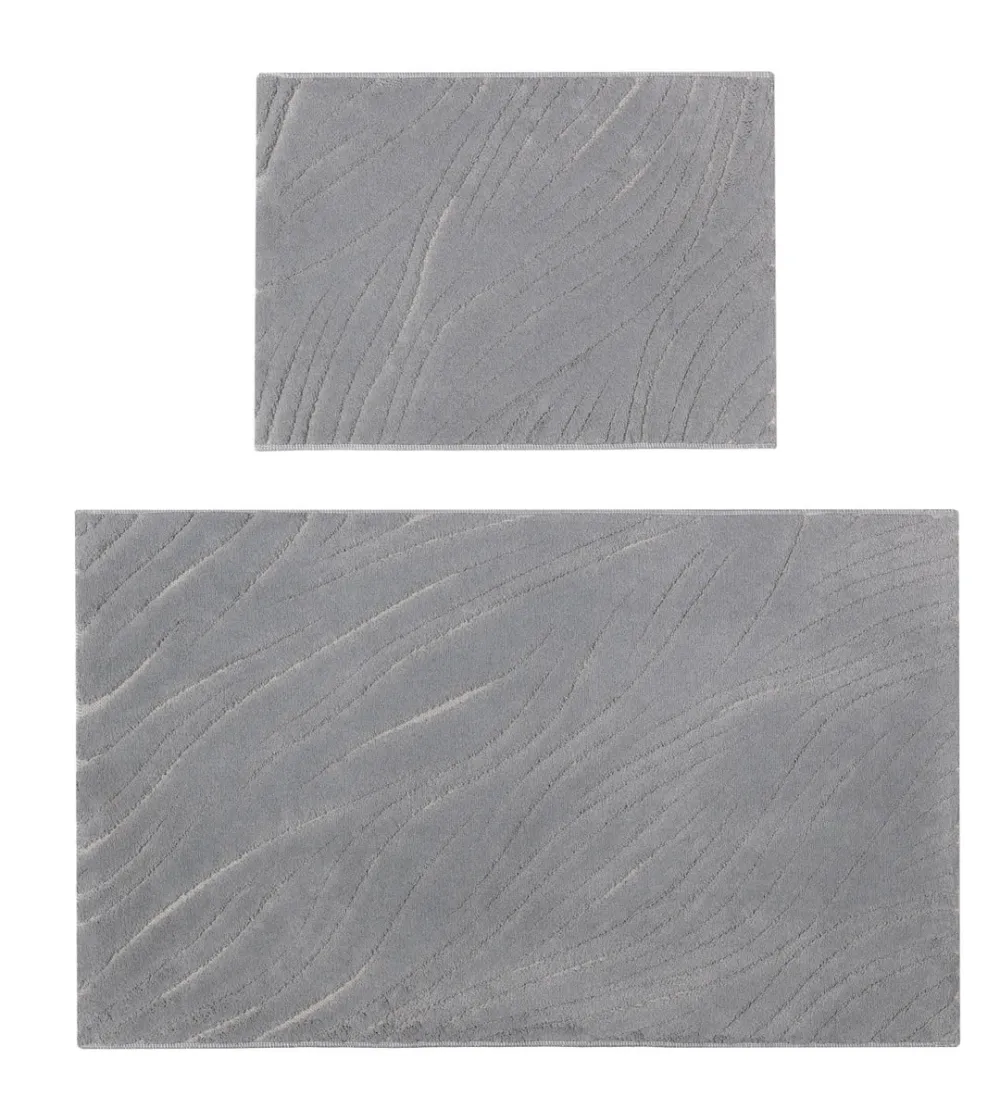 Sitap - Spa Grey Badezimmerteppich-Set