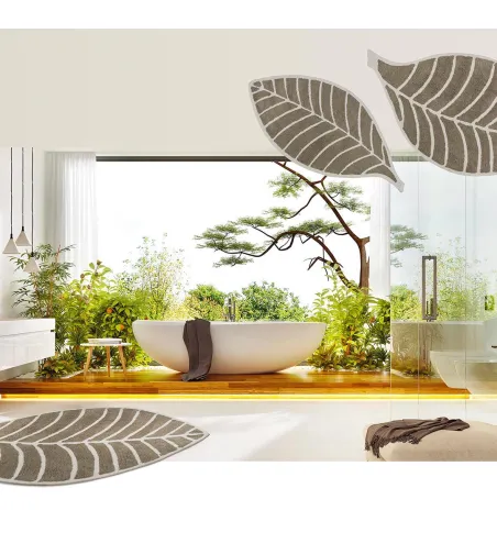 Ensemble de Tapis de Salle de Bain Leaf - Sitap