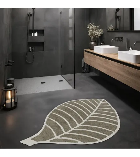 Sitap - Leaf Badezimmerteppich-Set