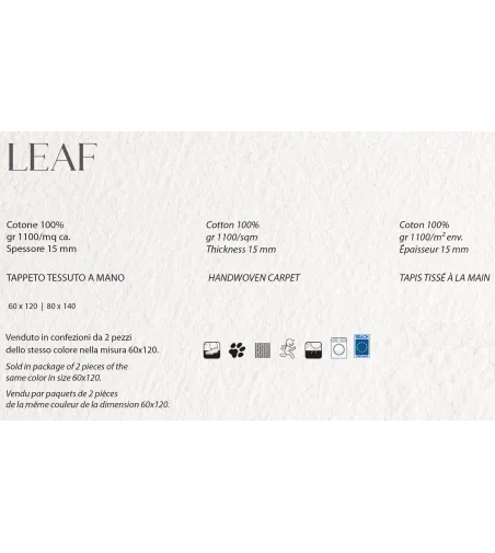 Sitap - Leaf Badezimmerteppich-Set
