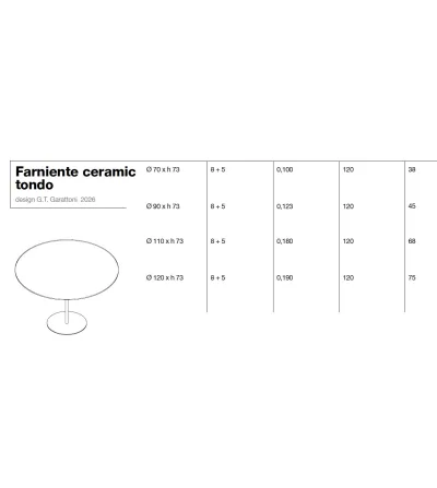 Mesa Farniente Ceramic - Tonelli Design 2