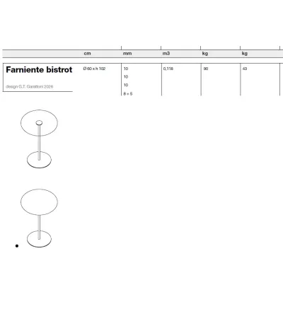 Tavolo Farniente Bistrot - Tonelli Design 2