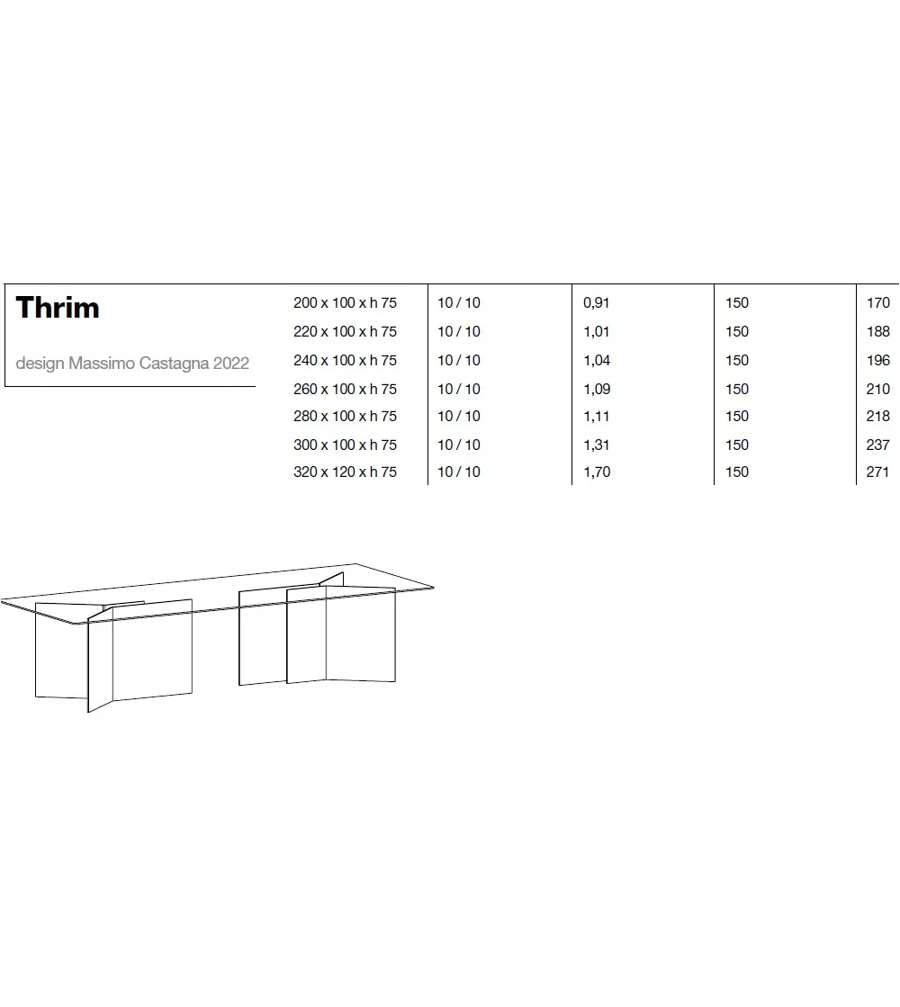Tavolo Thrim - Tonelli Design