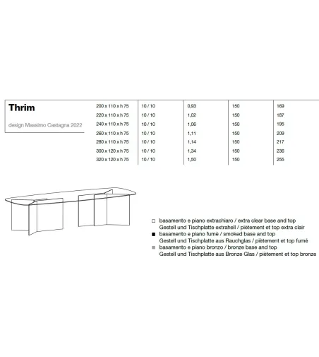 Tavolo Thrim - Tonelli Design