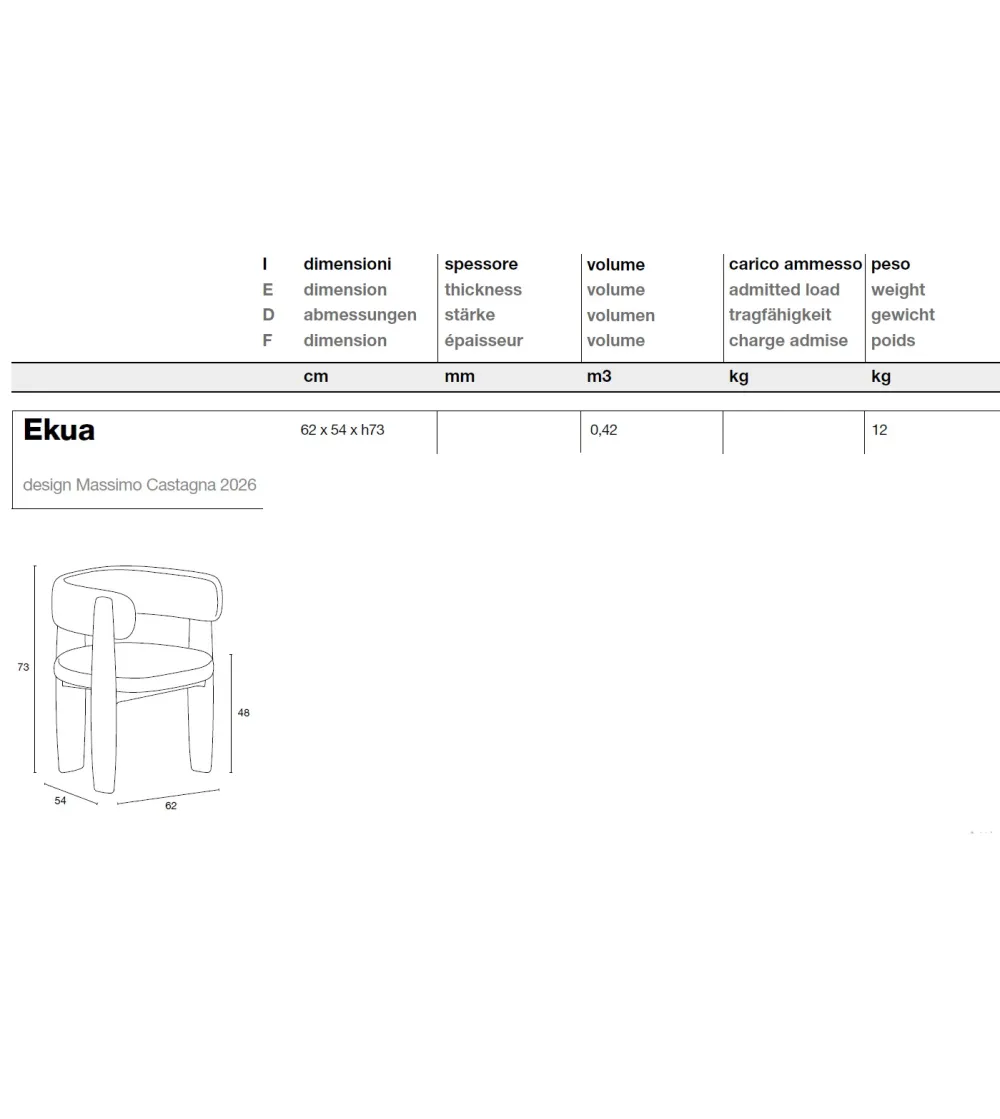 Sedia Ekua - Tonelli Design