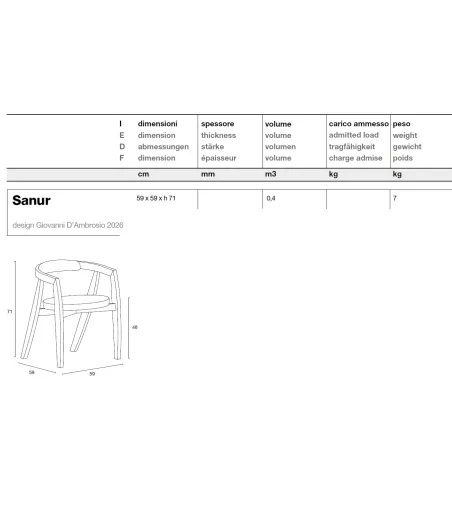 Sedia Sanur - Tonelli Design