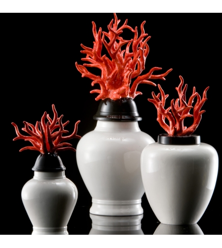 Jarrón Corallo Blanco Ceramiche Dal Prà