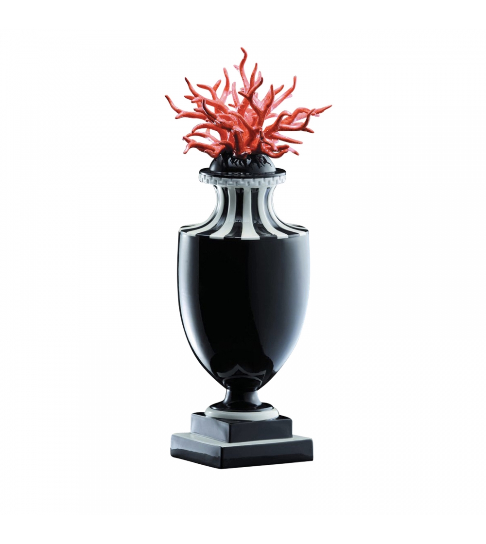 Black Corallo Vase Ceramiche Dal Prà