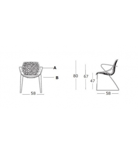 Casprini: Chaise Caprice Avec Accoudoirs