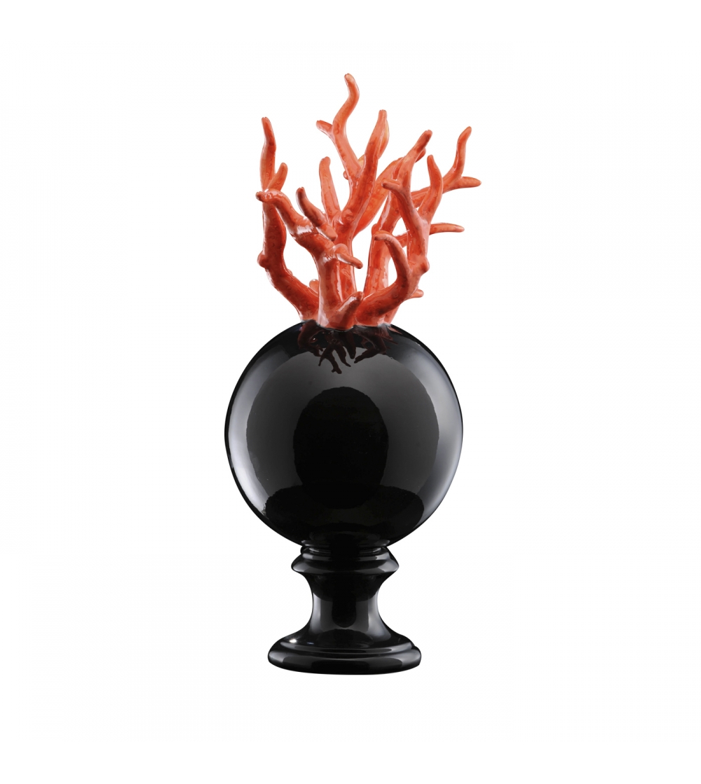 Globe With Red Coral Ceramiche dal Prà