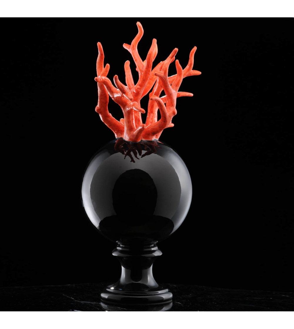 Globe With Red Coral Ceramiche dal Prà