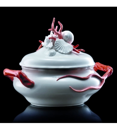 Zuppiera Conchiglie e coralli Ceramiche Dal Prà 2