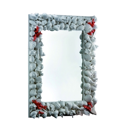 Specchiera rettangolare Conchiglie Ceramiche dal Prà