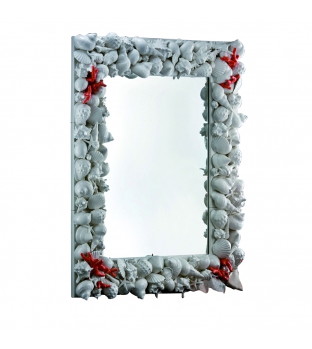 Miroir rectangulaire Conchiglie Ceramiche dal Prà