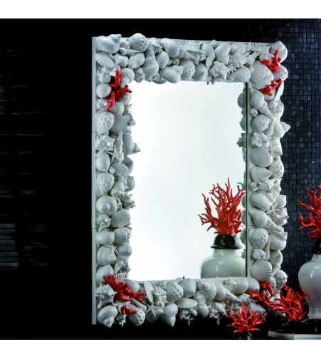 Miroir rectangulaire Conchiglie Ceramiche dal Prà