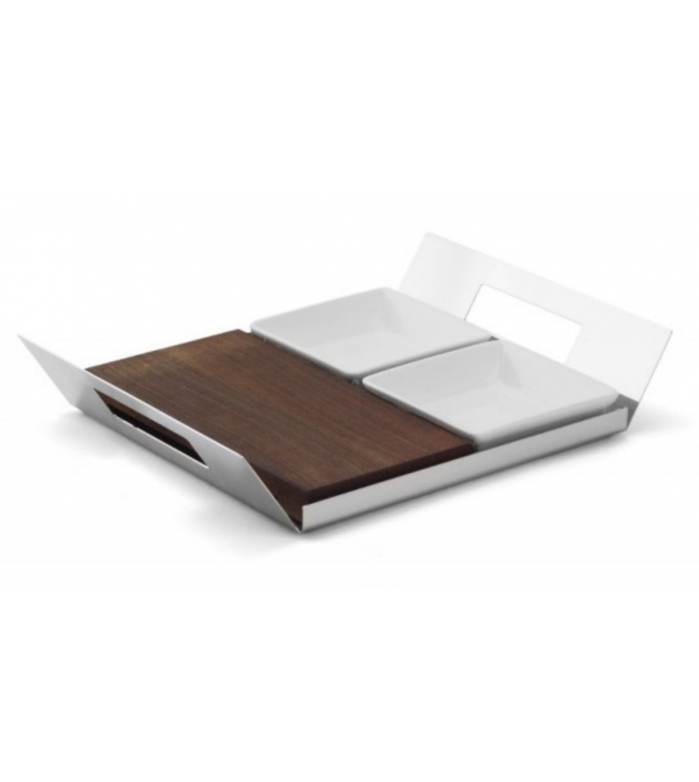 Tray For Happy Hour In 18/10 Stainless Steel 18/10 Elleffe Design