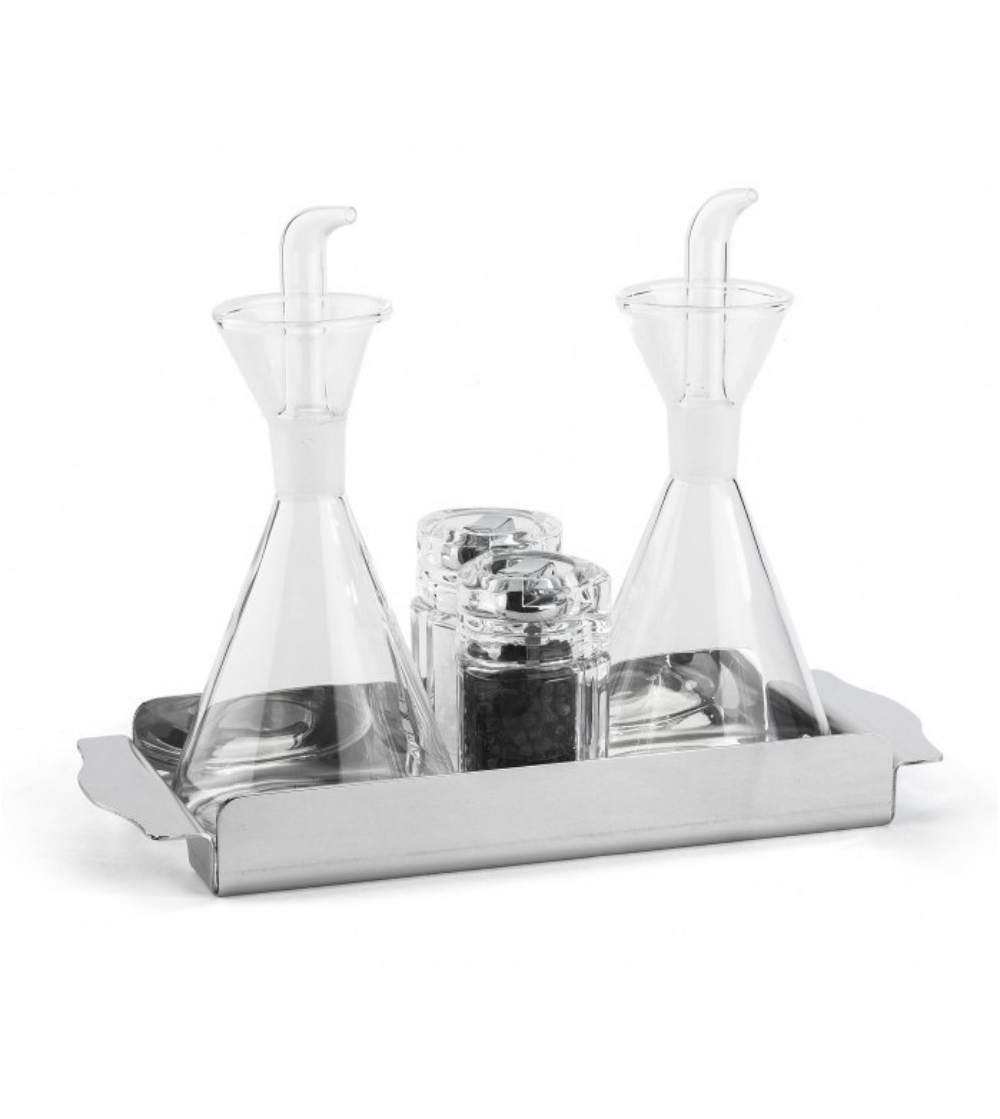 Set De Condimento De Mesa En Acero Inoxidable 18/10 0.CL158 Elleffe Design