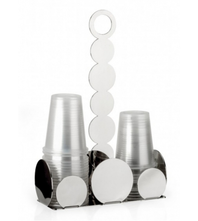 Porta Bicchieri In Acciaio Inox 18/10 0.C021 Elleffe Design