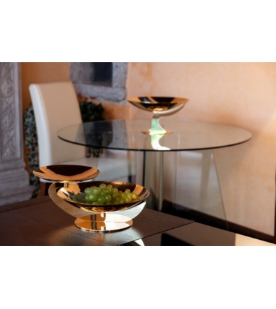 Centrotavola Grande Acciaio Dorato Elleffe Design 2