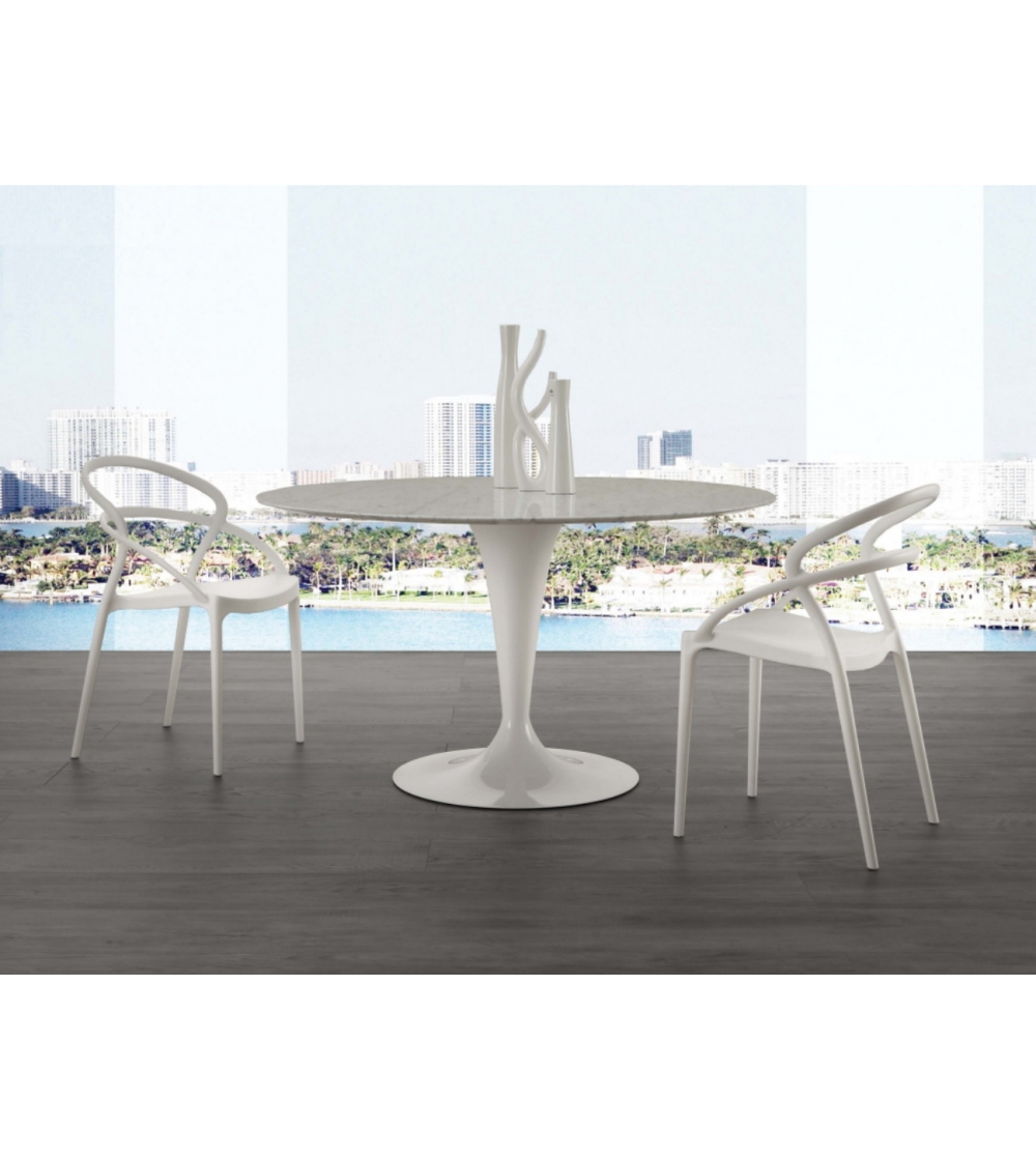 Table Ronde  Island Marble La Seggiola