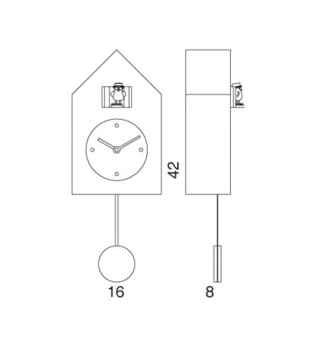 Freebird Badass Progetti Pendulum Wall Clock