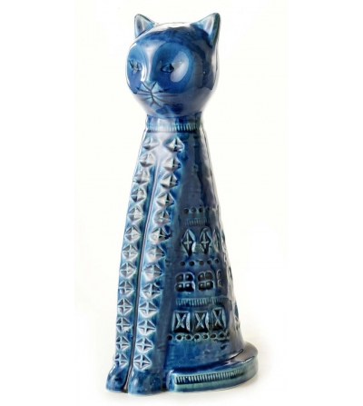 Figur große Katze Aldo Londi Bitossi Ceramiche