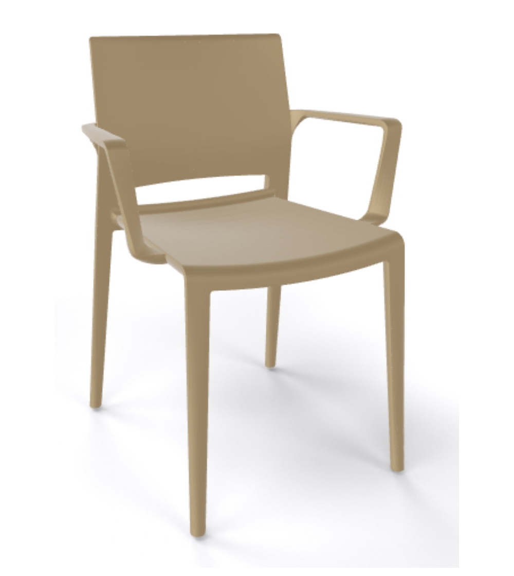 Chaise Bakhita avec accoudoirs La...