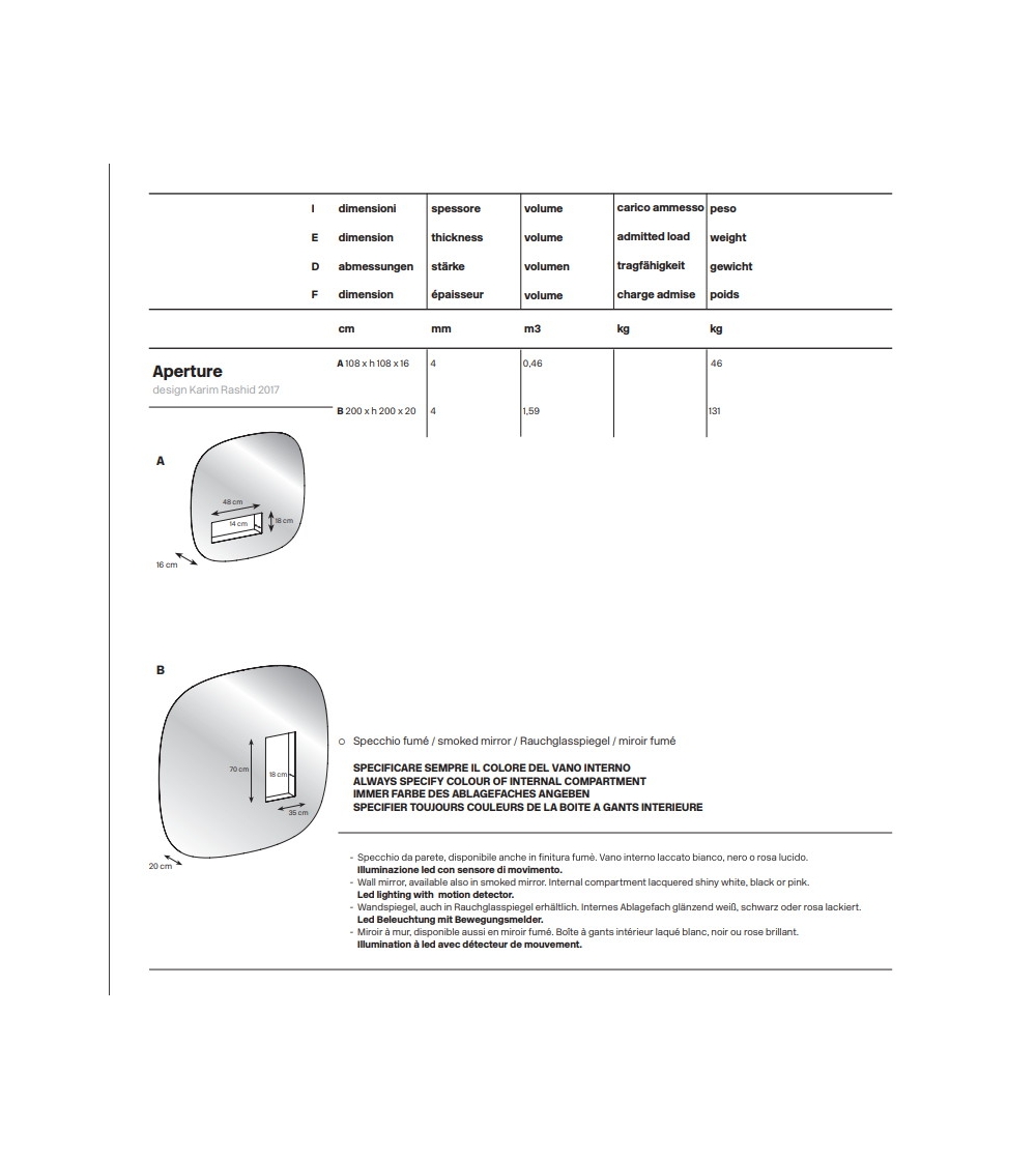 Espejo Aperture - Tonelli Design