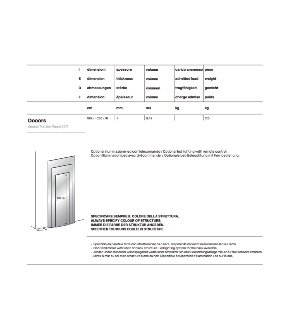 Miroir Dooors - Tonelli Design