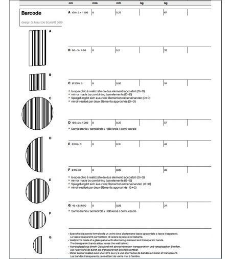 Spiegel  Barcode Tonelli Design