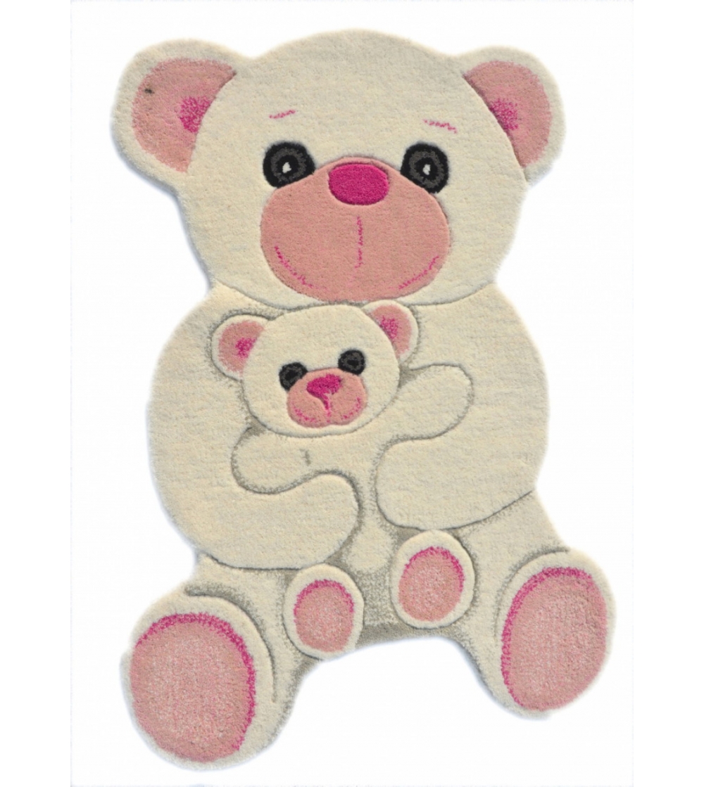 Alfombra Animals Polar Bear Ivory/Pink Sitap