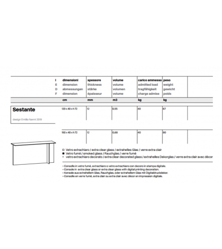 Consolle Sestante Tonelli Design