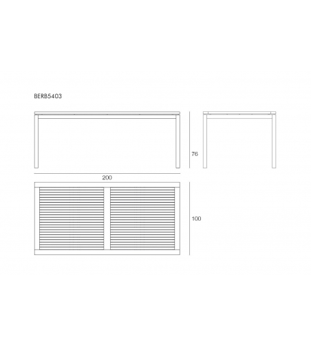 Mesa Rectangular Berbeda Il Giardino Di Legno